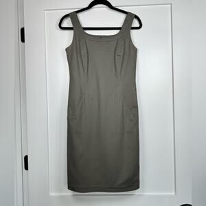 Ginny H Green Sheath Mini Round Neck Dress Size 4
